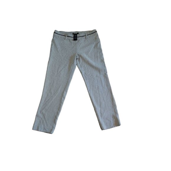 Zac & Rachel Womens Black & White Geometric Stretch Pants Size 10 Polyester Blen - Picture 1 of 4